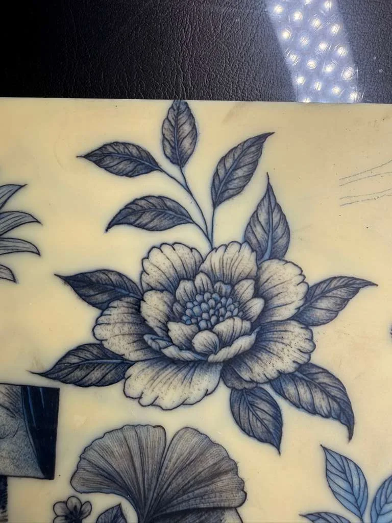 Synthetic skin tattoo practice 2