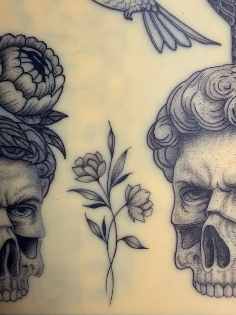 Synthetic skin tattoo practice 3