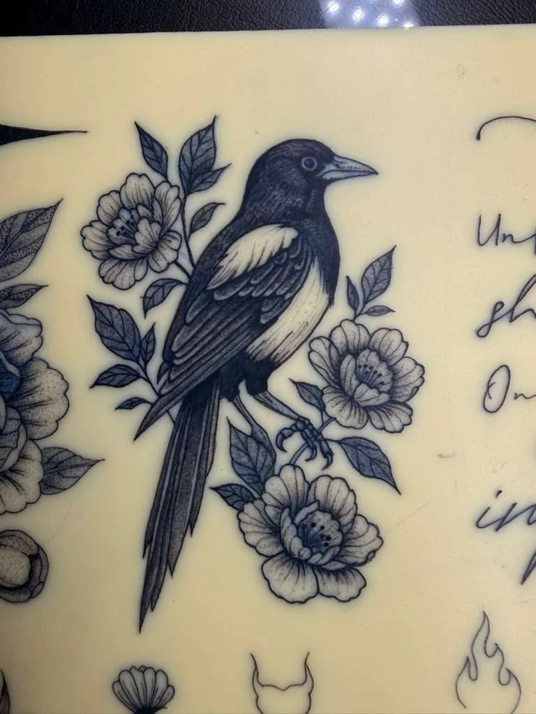 Synthetic skin tattoo practice 11