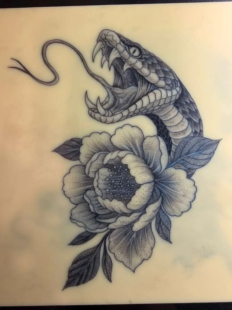 Synthetic skin tattoo practice 28